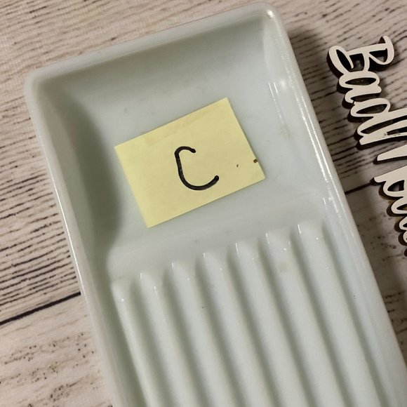 Vintage Antique Milk Glass Dentist Cabinet Tray C - Picture 6 of 7